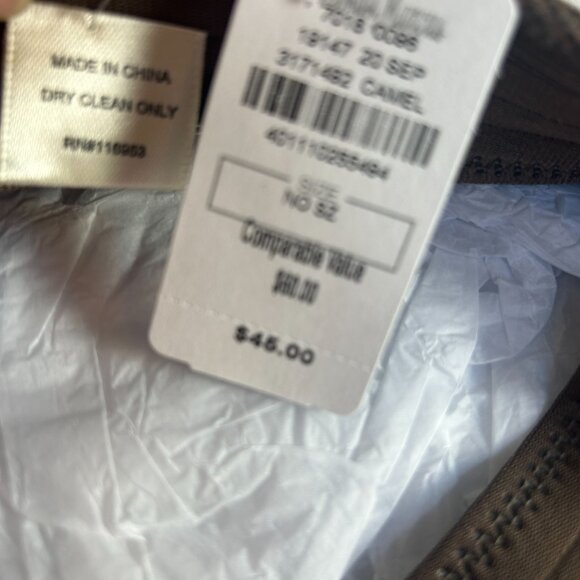 Neiman Marcus Mens Plaid Camel Hair Newsboy Cap Golf Hat One Size Brown New $45 - Picture 3 of 4